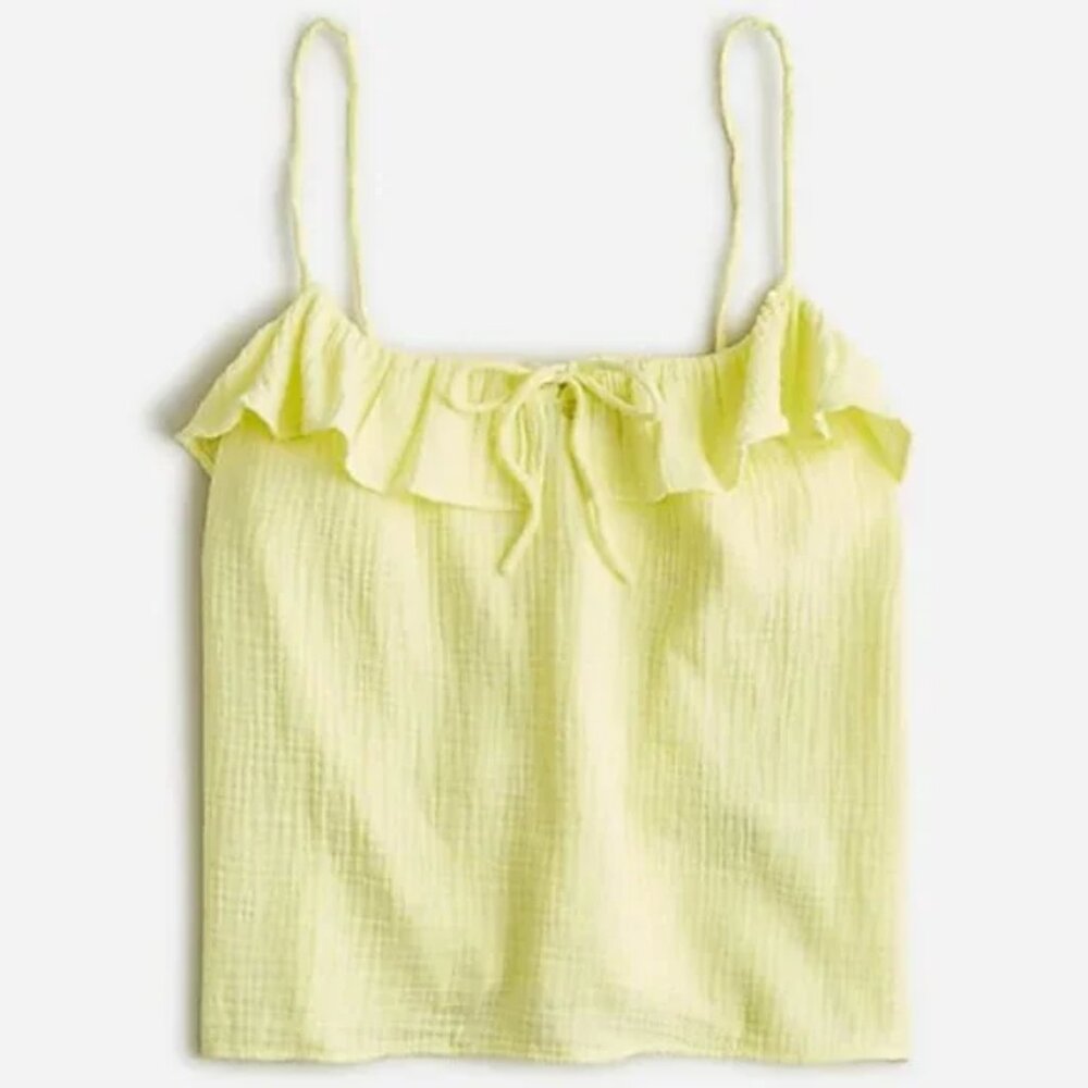 J.Crew soft Gauze ruffle Camisole